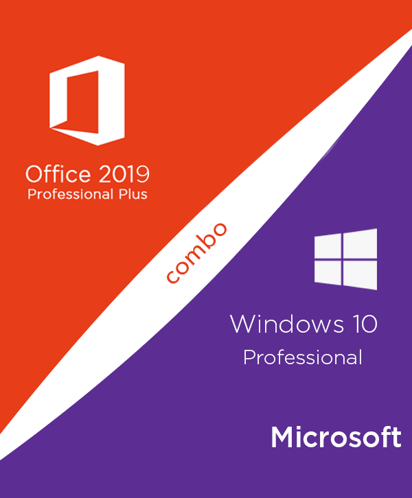 Microsoft Office 2019 Pro Plus & Windows 10 Pro Original License Key Combo