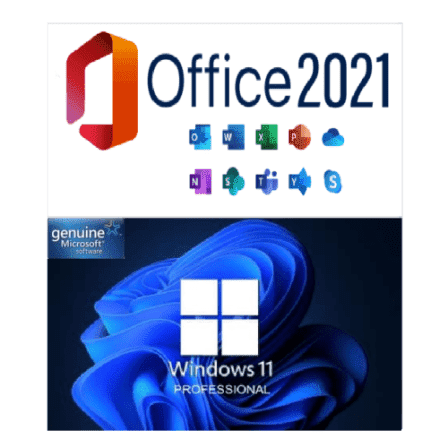Microsoft Office 2021 Pro Plus(Retail Bind Key) & Windows 11 Pro Original License Key Combo